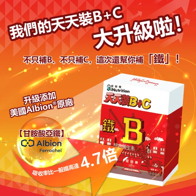 【愛營養 iNutrition】天天裝B - 酵母綜合維生素B群+C - 6盒優惠組(60粒/盒;6盒優惠組)