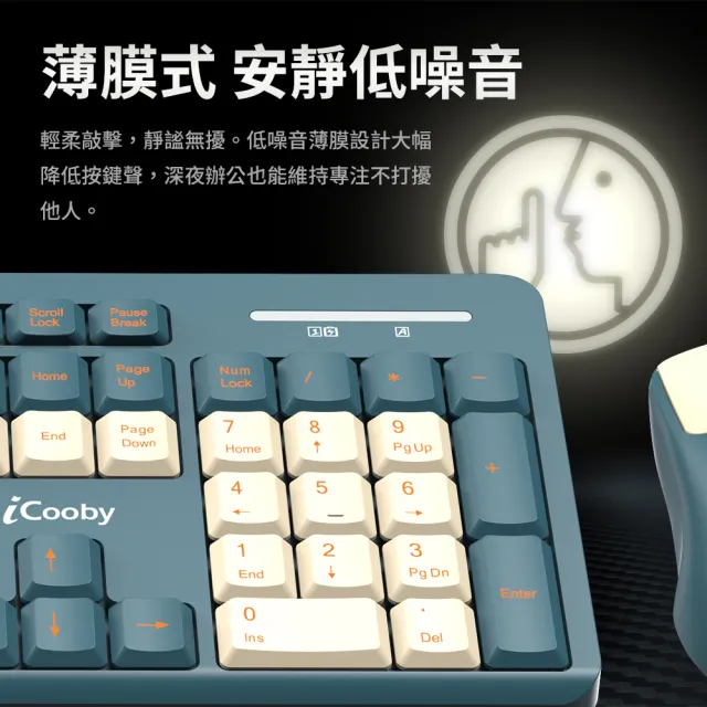 【iCooby】NK200MU 2.4G商務無線鍵鼠組 (鍵盤滑鼠組合 辦公 商務)