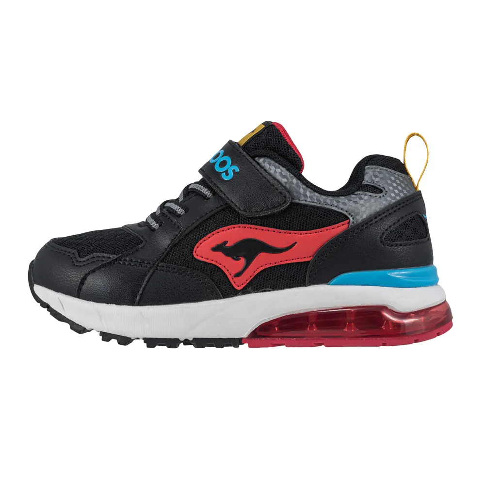 【KangaROOS】慢跑鞋 童鞋 中大童 防潑水運動鞋 魔鬼氈 K-RIDER 3 黑紅藍 KK51271 - momo購物網 - 好評推薦 ...