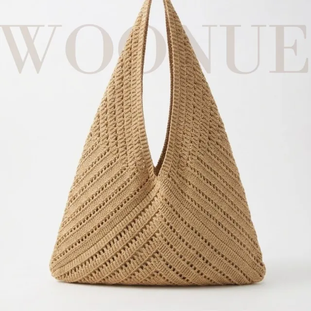 【WOONUE】HOT!歐美專櫃時尚編織包海灘包夏季棉繩手提包側背包峇里島閨蜜女友老婆生日情人