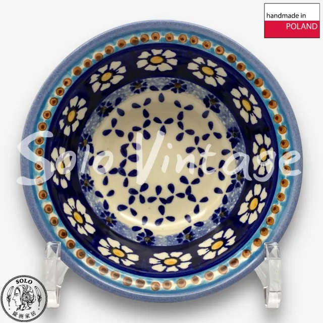 【波蘭陶】SOLO歐洲家居 正版原裝 波蘭原廠手繪 Wiza 14CM 飯碗 小碗 點心碗 早餐碗 藍洋柑橘系列