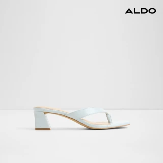 【ALDO】HAZY-方頭夾腳細帶涼跟鞋-女鞋(藍色)