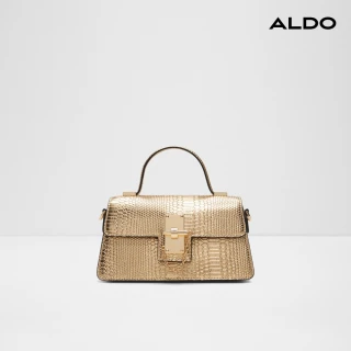 【ALDO】CALLUNA-鍊扣翻蓋手提斜背包(金色)