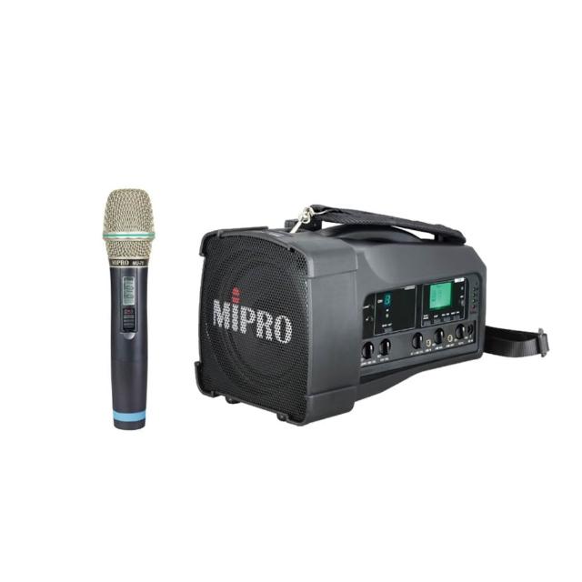 【MIPRO】MA-100 配1手握式無線麥克風32H(UHF單頻道迷你無線喊話器)
