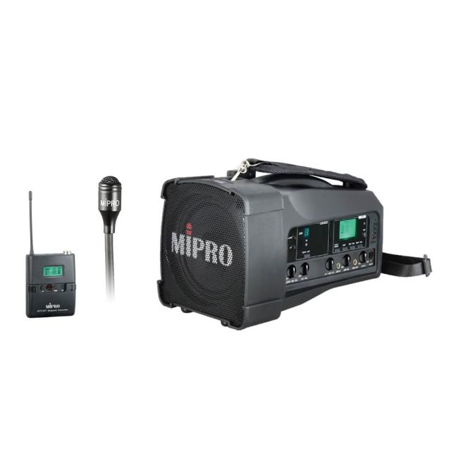【MIPRO】MA-100 配1領夾麥克風32T(單頻道迷你無線喊話器 肩掛式/教學/戶外/活動導覽)