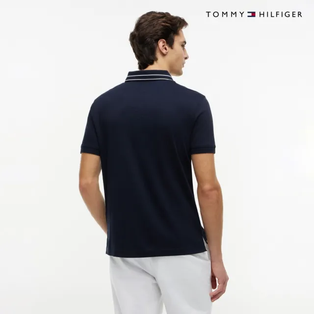 【TOMMY HILFIGER】官方旗艦館Monotype 字母領口設計經典 Polo 衫_藍色