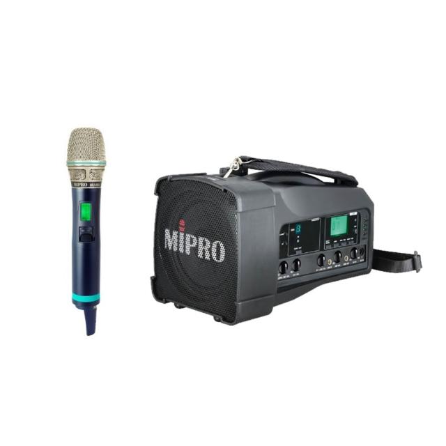 【MIPRO】MA-100 單頻道迷你型無線藍芽喊話器 配1手握無線麥克風580H 嘉強公司貨