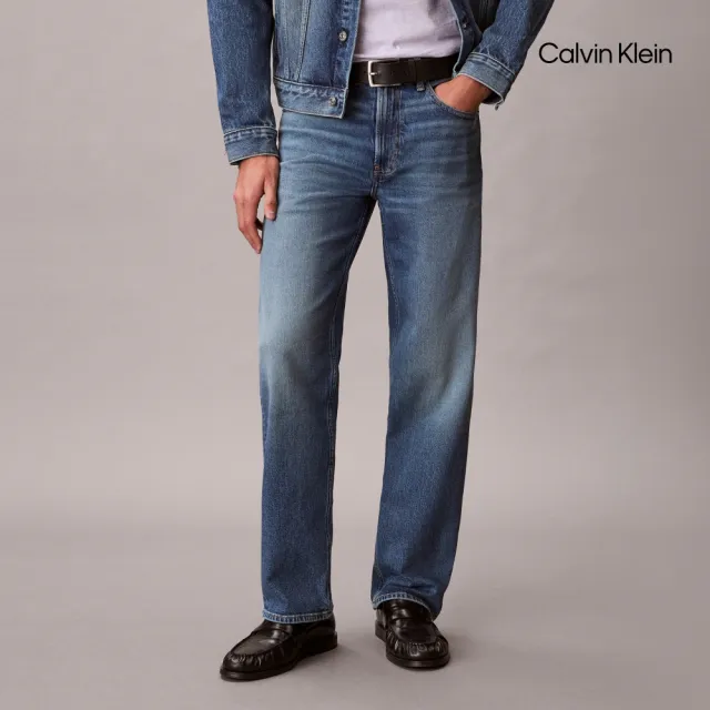 【CALVIN KLEIN】官方旗艦館CK 90年代直筒牛仔褲_藍色
