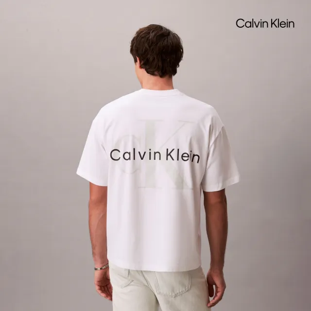 【CALVIN KLEIN】官方旗艦館CK 超寬版重磅 T 恤_白色