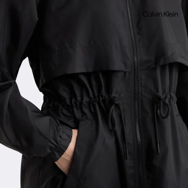 【CALVIN KLEIN】官方旗艦館CK 束腰拉鍊防風外套_黑色