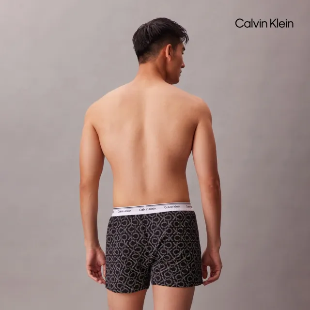 【CALVIN KLEIN】官方旗艦館CK 針織修身四角內褲 3 件組_灰色