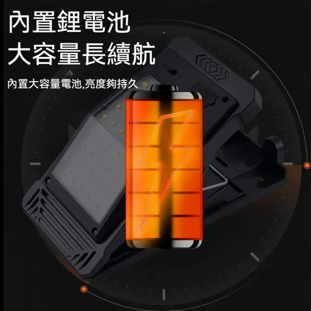 太陽能充電光控感應自動開關電子燈 夾式大容量防雨防雷照明燈-2入