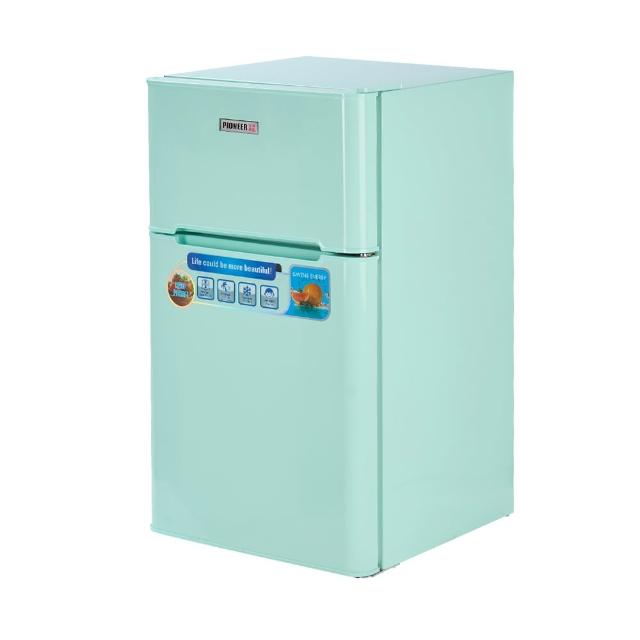 【Pioneer 先鋒家電】103公升一級能效定頻右開雙門小冰箱 嫩鮮綠/一鍵除霜(PR-GC2103G)