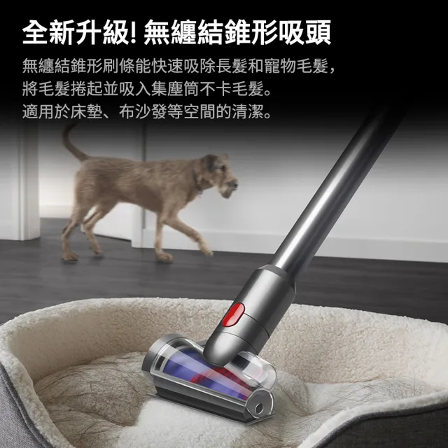 【dyson 戴森】限量福利品 V12 Detect Slim Fluffy SV46 強勁輕量智慧無線吸塵器 光學偵測