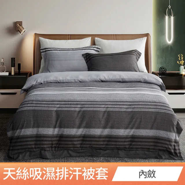 【AmoreCasa】買1送1 台灣製造天絲吸濕排汗被套(雙人180x210公分/蘭精天絲/親膚/冬暖夏涼)