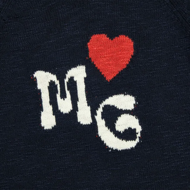 【Mark Gonzales】女裝 MG 針織短袖短版上衣