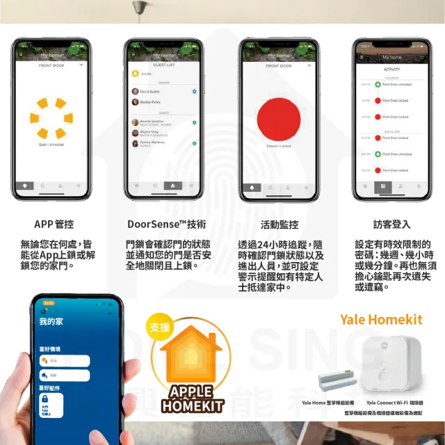 【Yale 耶魯】YDM 7220 抗菌塗層把手電子鎖 指紋卡片密碼智能門鎖 原廠公司貨 含基本安裝
