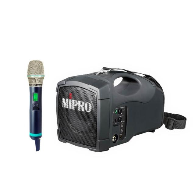【MIPRO】MA-101G 5.8GHz 單頻無線麥克風攜帶型喊話器(配1手握式無線麥克風580H)