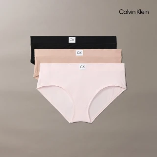 【CALVIN KLEIN】官方旗艦館CK 超細纖維羅紋低腰內褲 3 件組 _粉紅色