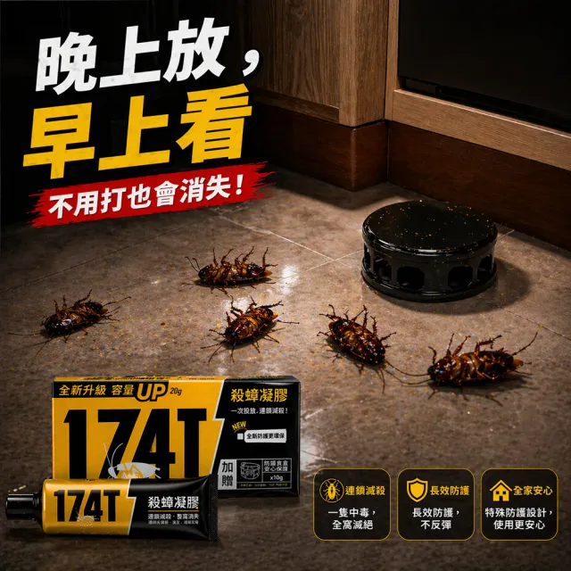 【174T】NEW職人專用 殺蟑凝膠餌劑蟑螂藥(20克x1支入)
