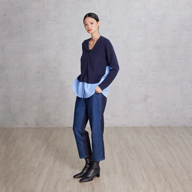 【giordano ladies】25FW 撞色牛仔褲(02425510)