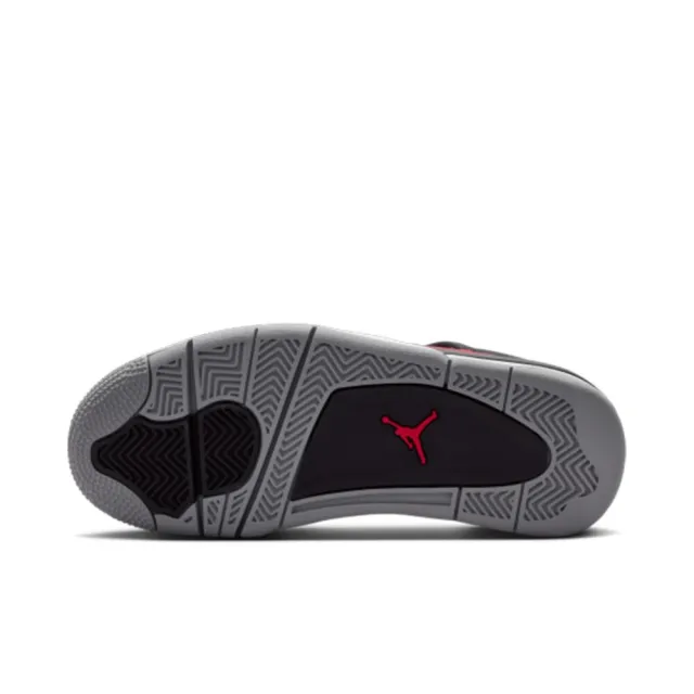 【NIKE 耐吉】Air Jordan 4 Retro 2026 紅黑 GS 街頭 麂皮 緩震 休閒鞋 運動鞋 大童鞋 FQ8213-600