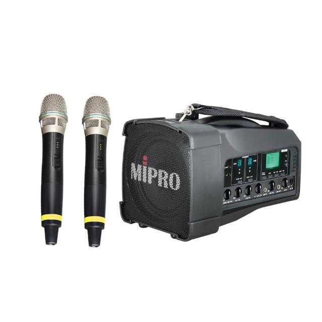 【MIPRO】MA-100D 配2手握式ACT-58H無線麥克風(5.8G藍芽雙頻道迷你型無線喊話器)