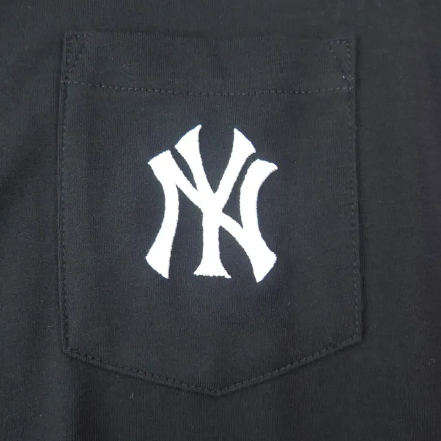 【FANATICS】MLB短袖上衣 紐約洋基隊 刺繡LOGO T恤 (MLBTS500001BK1黑)