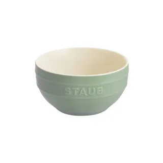【STAUB】圓形陶瓷餐碗12cm-莫蘭迪綠(德國雙人牌集團官方直營)