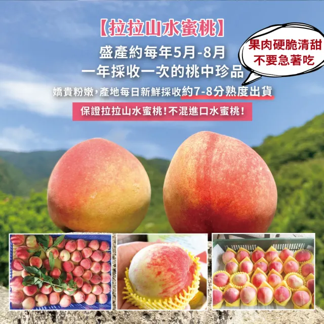 【初品果】拉拉山水蜜桃禮盒10顆x2盒(共20顆_食尚玩家推薦_產地直送_母親節送禮_企業採購)