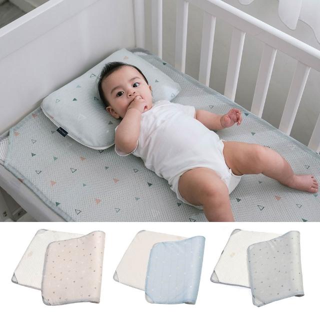 【GIO Pillow】Chicco床邊床專屬 58×110cm 二合一有機棉透氣嬰兒床墊 C號(透氣床墊 水洗床墊 幼兒園睡墊)