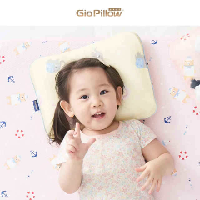 【GIO Pillow】超透氣防螨兒童枕 L號 雙枕套組(兒童枕頭 兒童枕 午睡枕 趴睡枕 韓國)