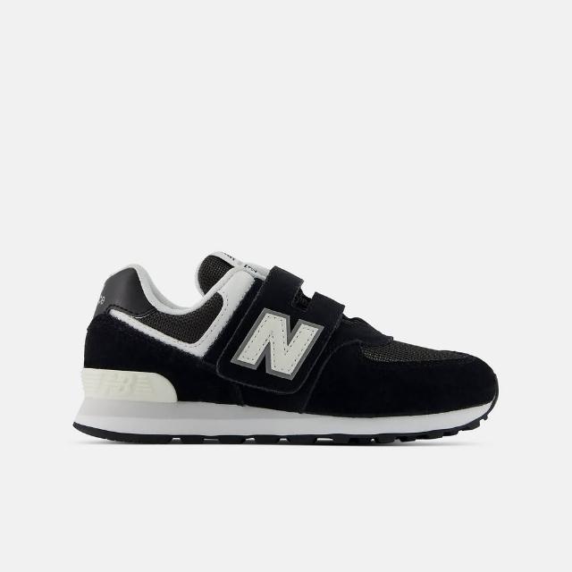【NEW BALANCE】NB 中大童 男童 女童 休閒鞋 運動鞋 男 女 黑色 (P574755-W)