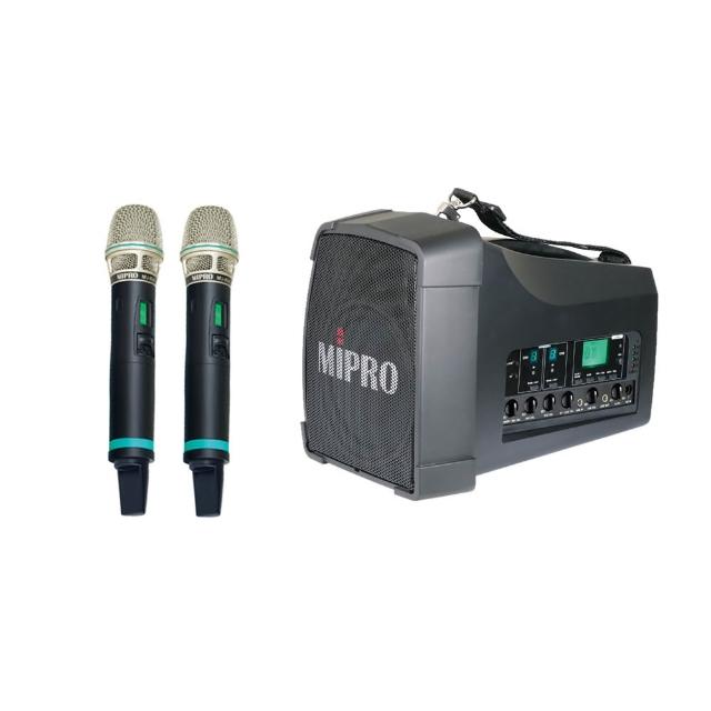 【MIPRO】MA-200D 雙頻道旗艦型5旗艦型無線喊話器 配2手握無線麥克風580H