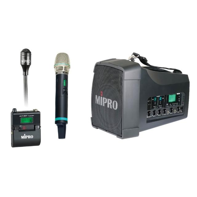 【MIPRO】MA-200D 雙頻道旗艦型5旗艦型無線喊話器 配1手握580H+1領夾580T