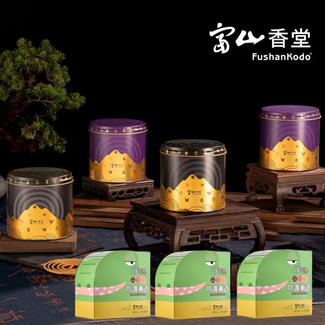 【富山香堂】加量升級_天然沉檀富貴守護香-_250片-7入組(杜絕髒東西侵擾 天然無化學香料)