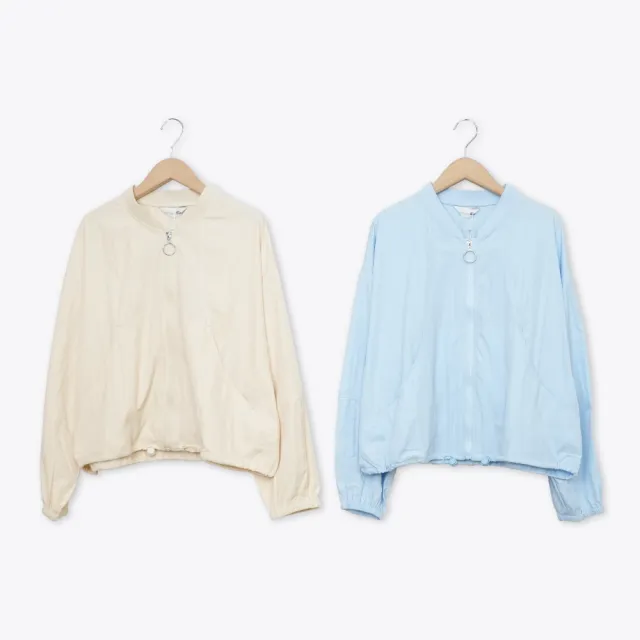 【Dailo】防水輕量短外套 藍 米(魅力商品)