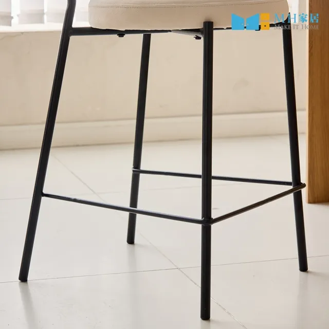 【MH 家居】布羅斯磨砂絨鐵質吧台椅-61cm(高腳椅/吧椅)
