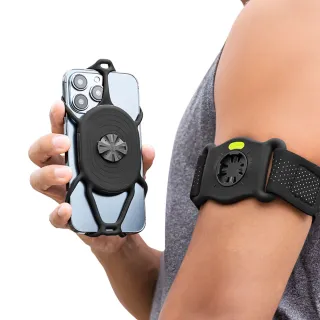 【Bone 蹦克】跑步手機綁接套組 2 (運動手臂套/跑步配件/通用尺寸/秒速快拆)