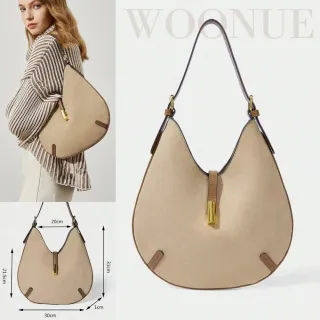 【WOONUE】雙11 NEW!新款歐美專櫃時尚側背包春夏手提包皮包通勤半月包馬蹄包閨蜜朋友女友老婆生 