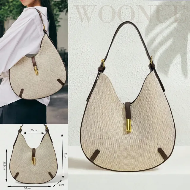 【WOONUE】雙11 NEW!新款歐美專櫃時尚側背包春夏手提包皮包通勤半月包馬蹄包閨蜜朋友女友老婆生 