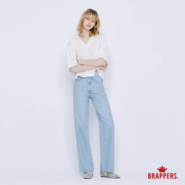 【BRAPPERS】女款 萊賽爾高腰微彈中直筒褲-淺藍