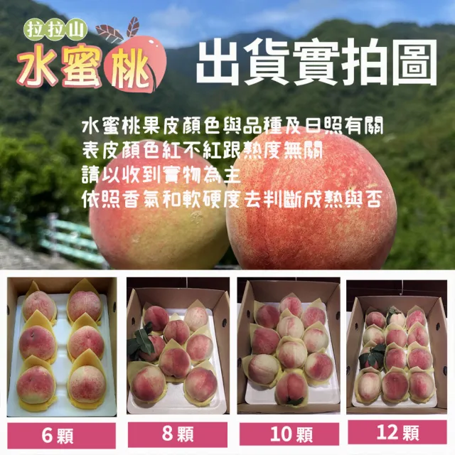 【初品果】拉拉山水蜜桃禮盒12顆x2盒(共24顆_食尚玩家推薦_產地直送_母親節送禮_企業採購)