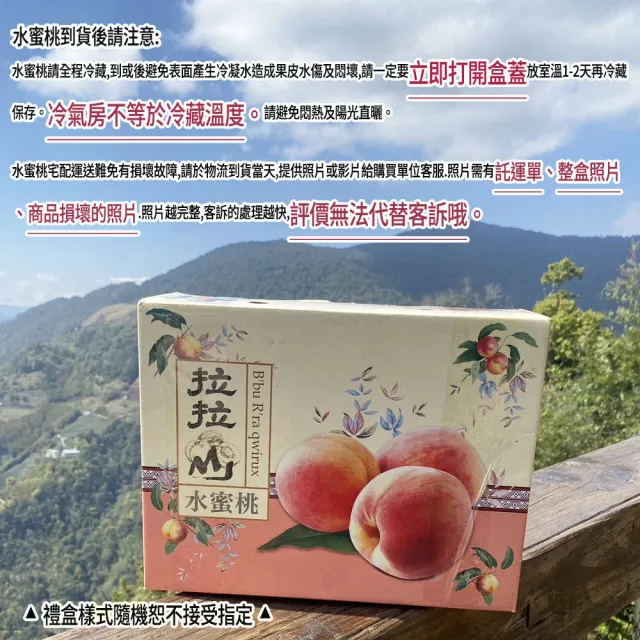 【初品果】拉拉山水蜜桃禮盒8顆x2盒(共16顆_食尚玩家推薦_產地直送_母親節禮盒_企業採購)