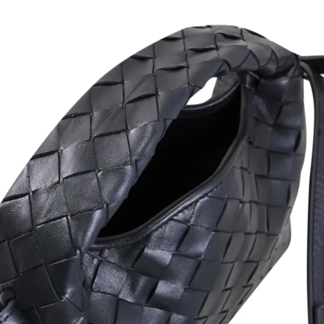 【BOTTEGA VENETA 寶緹嘉】Mini Hop 簡約手工編織牛皮手提包斜背包兩用包(軍綠)
