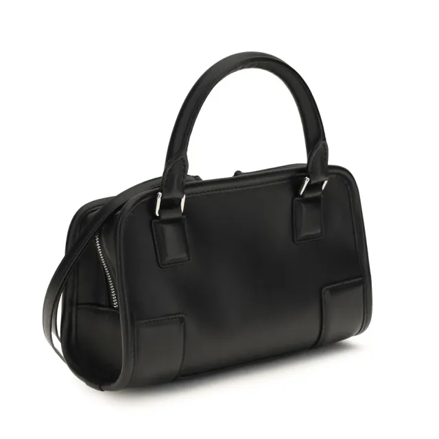 【LOEWE 羅威】Mini Amazona 180 迷你 柔軟小牛皮 手提包 斜背包 黑色