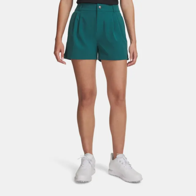 【UNDER ARMOUR】UA 女 Drive Pleated 高爾夫短褲_6009811-338(綠色)