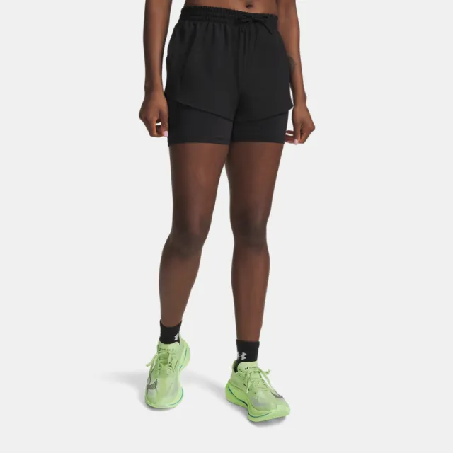 【UNDER ARMOUR】UA 女 Velociti Pro 2-in-1 4吋短褲_6009610-008