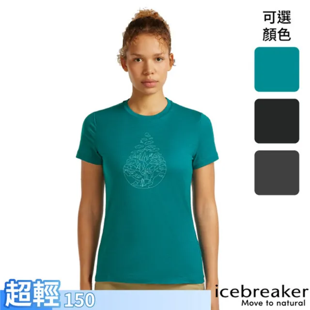 【Icebreaker】女 100%美麗諾羊毛 Tech Lite III 圓領短袖上衣(健行小徑)-150.T恤/ IB0A56YJ