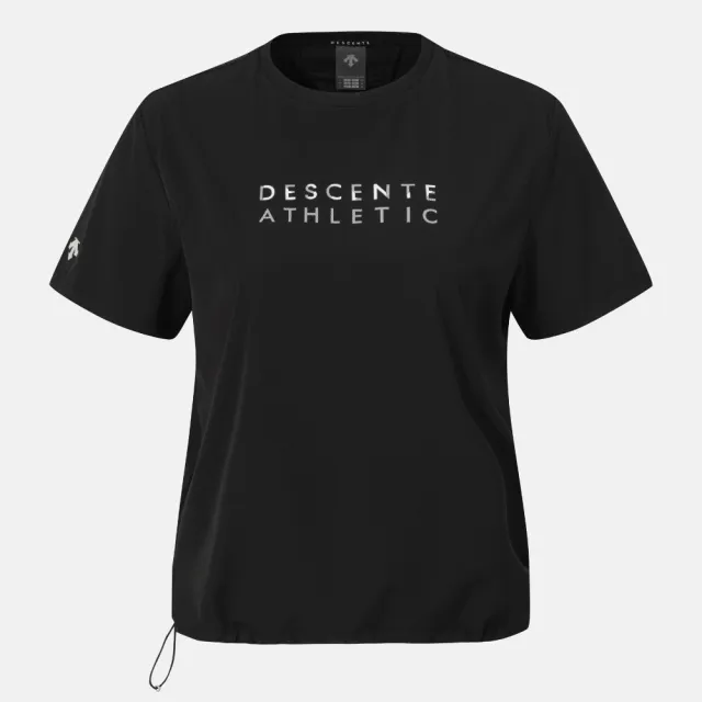 【DESCENTE】短袖上衣 女 快排 WOMEN COOLING WOVEN SHORT SLEEVE T-SHIRTS 黑 SR122PTS32-BLK0